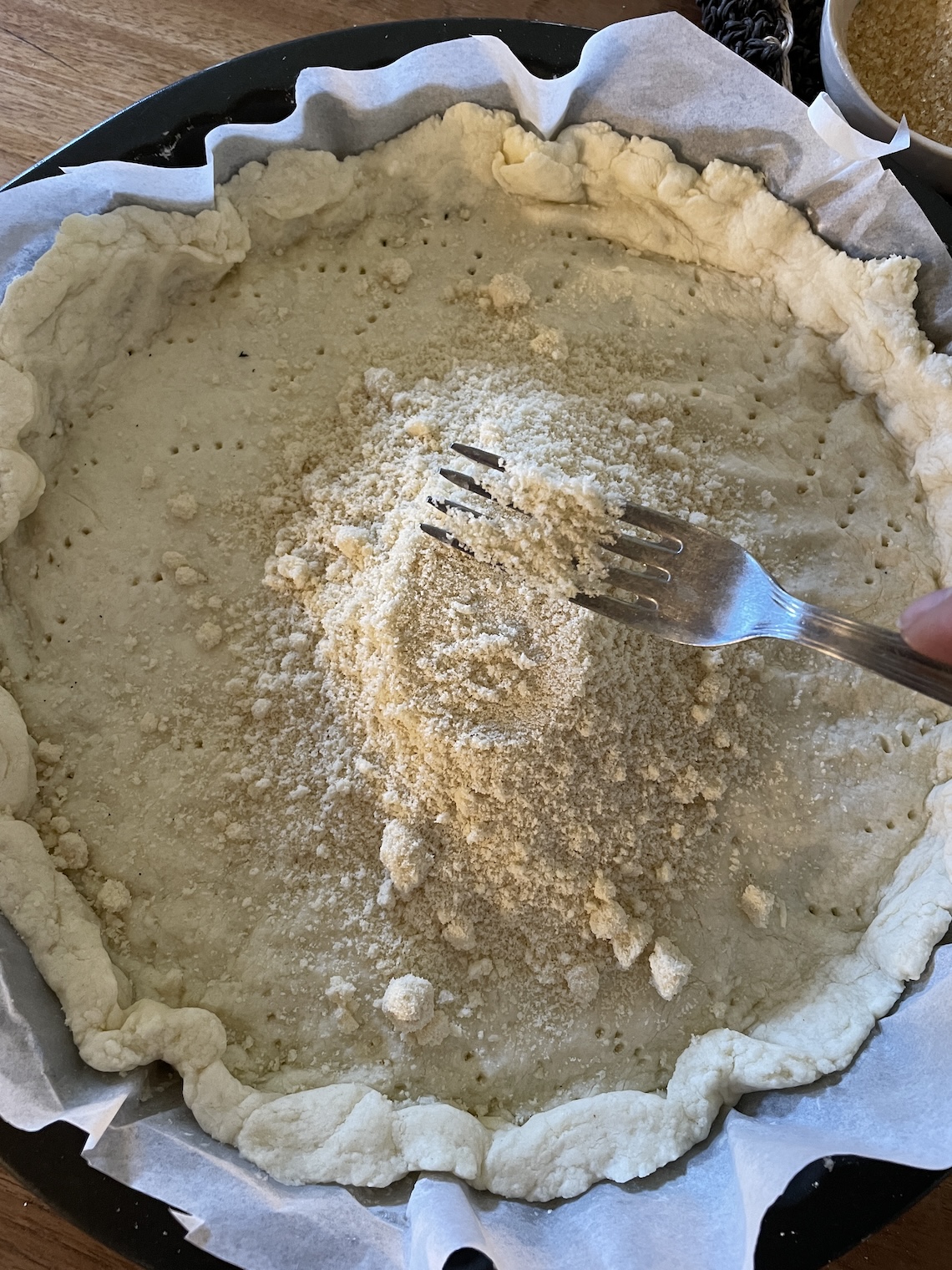amande sur fond de tarte